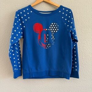 Disney Parks Sweater‎ Mickey Mouse Stars Size Small Patriotic